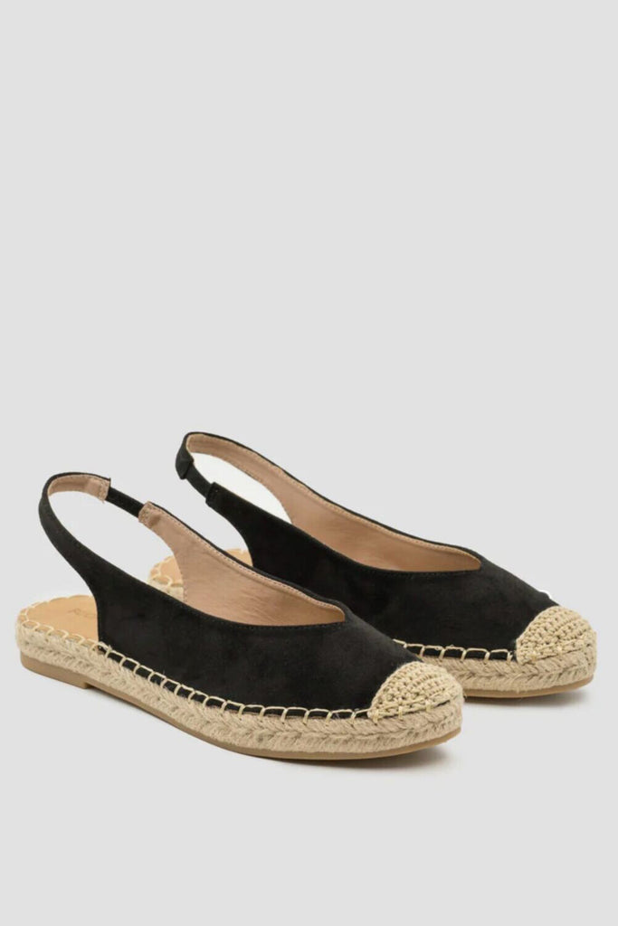Monroe Black Espadrille Sandals