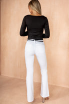 Monroe Black Slinky Square Neck Bodysuit