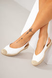 Monroe White Espadrille Sandals