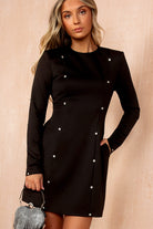Morrigan Black Studded Mini Dress