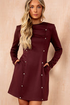 Morrigan Plum Studded Mini Dress