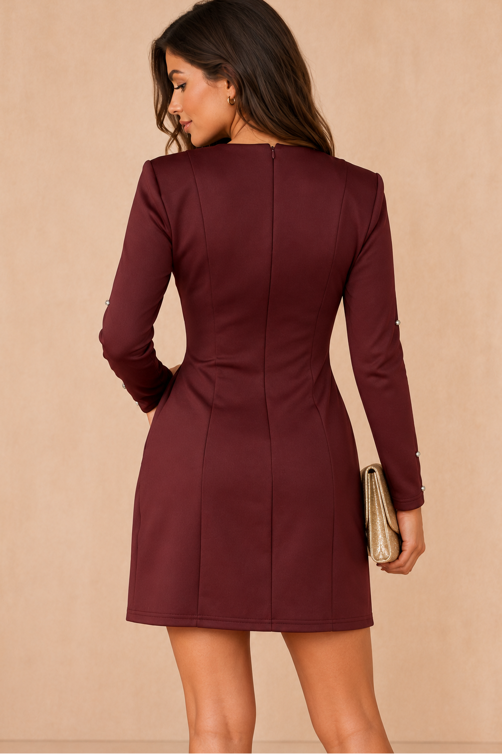 Morrigan Plum Studded Mini Dress