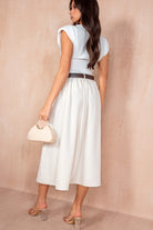 Nadia Stone Belted Skirt