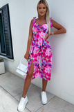 Nairobe Blue and Pink Floral Dress