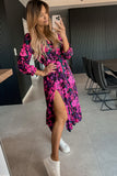 Naomi Pink Floral Midi Dress