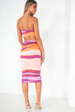 Naomi Purple and Orange Print Skirt Co Ord