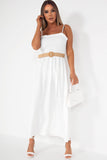 Nariyah White Belted Dress