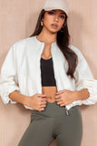 Natasha Cream Bomber Jacket