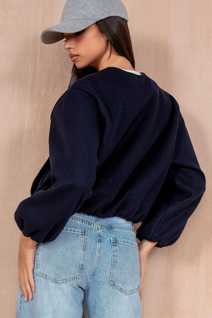 Natasha Navy Bomber Jacket