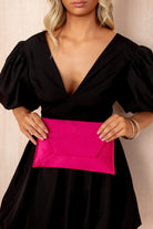 Nettie Fuchsia Suedette Detachable Chain Bag