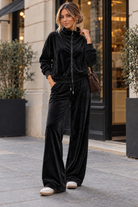 Neveda Black Velour Tracksuit