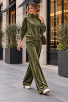 Neveda Khaki Velour Tracksuit