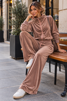 Neveda Mauve Velour Tracksuit