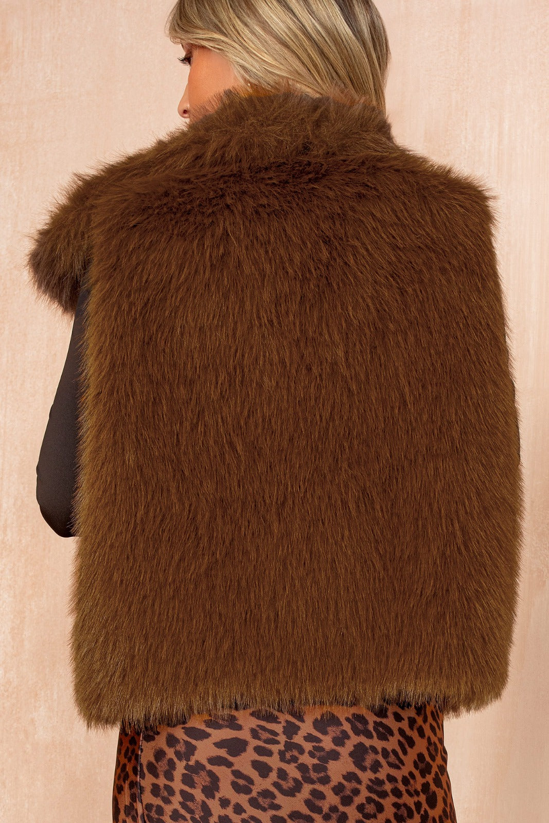 Nia Tan Faux Fur Gilet