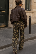 Nico Khaki Camouflage Wide Leg Jeans