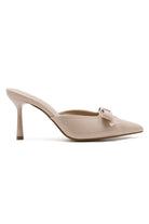 Nicole Nude Bow Heels