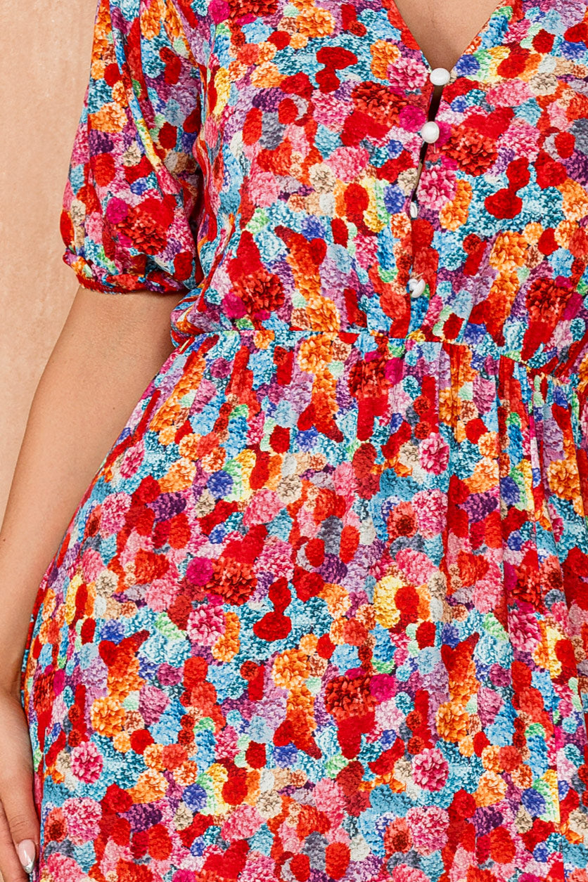 Nigella Multi Print Midi Dress