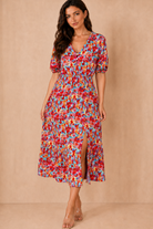 Nigella Multi Print Midi Dress