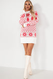 Noelle Cream Festive Knit Dress