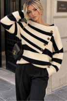 Noreen Black & Stone Knit Jumper