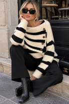Noreen Black & Stone Knit Jumper