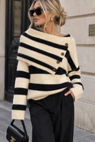 Noreen Black & Stone Knit Jumper