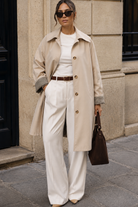Norma Stone Longline Trench Coat