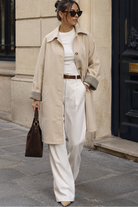 Norma Stone Longline Trench Coat