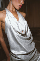 Novalie Silver Diamante Halterneck Top