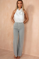 Novella Grey Wide Leg Jeans
