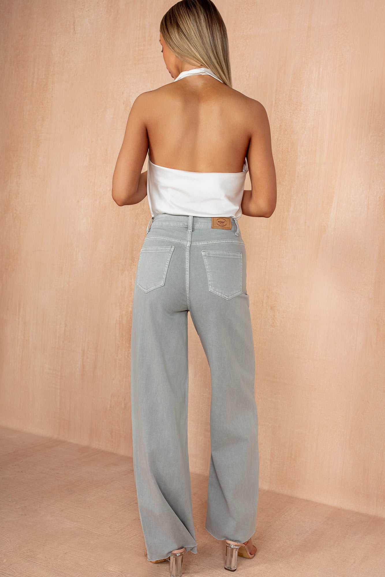 Novella Grey Wide Leg Jeans