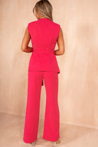 Nuala Fuchsia Belted Waistcoat