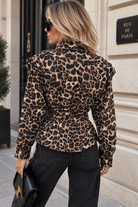 Nylan Leopard Print Structured Jacket