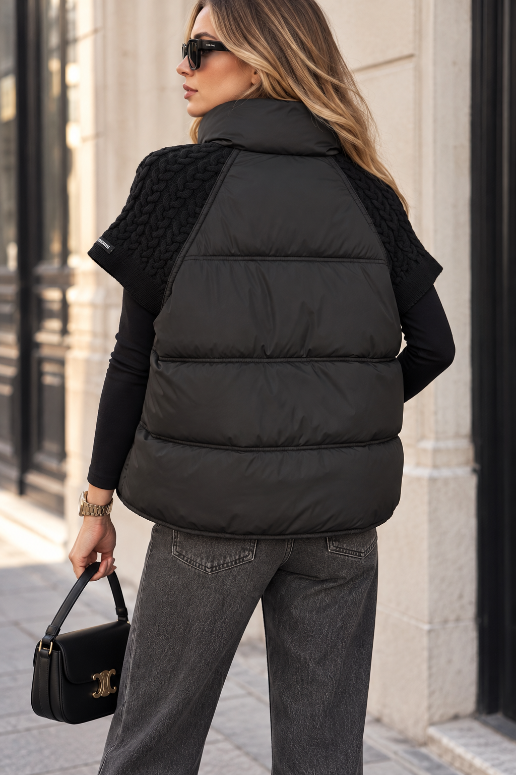 Nyomi Black Padded Gilet