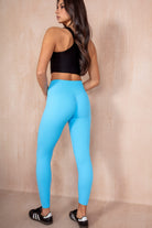 Oaklee Blue Ribbed Leggings