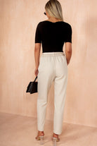 Oaklyn Stone Belted Trousers