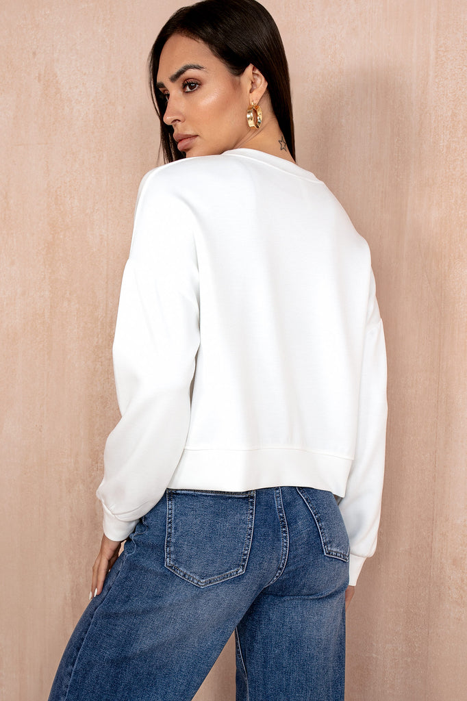 Oceana White Sweatshirt