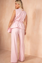Odessa Pink Belted Suit