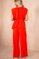 Odessa Red Pleated Co Ord