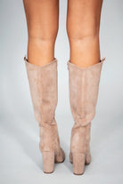 Odilia Taupe Suedette Knee High Boots