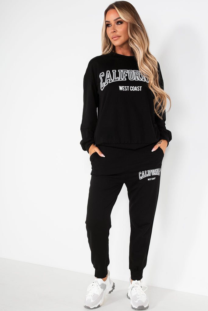 Oksana Black 'California' Jogger Co Ord