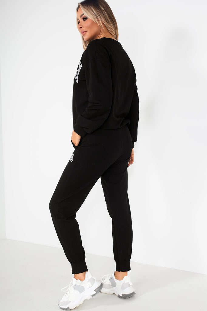 Oksana Black 'California' Jogger Co Ord