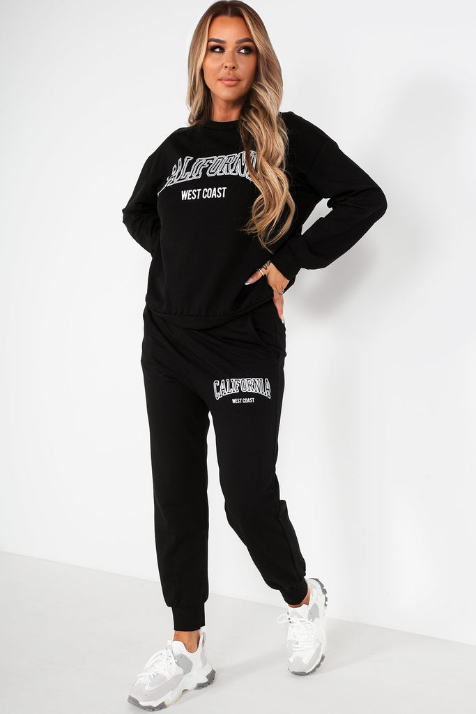 Oksana Black 'California' Jogger Co Ord