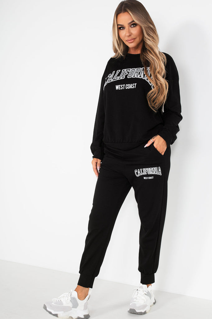 Oksana Black 'California' Jogger Co Ord