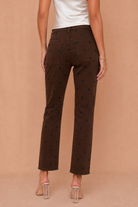 Olenna Chocolate Polka Dot Mom Jeans