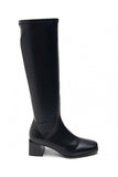 Oline Black Faux Leather Boots