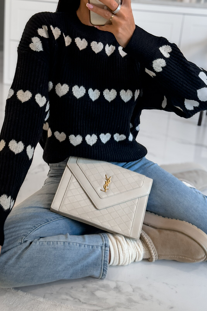 Black top heart jumper