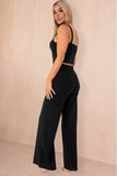 Oonagh Black Wide Leg Trousers