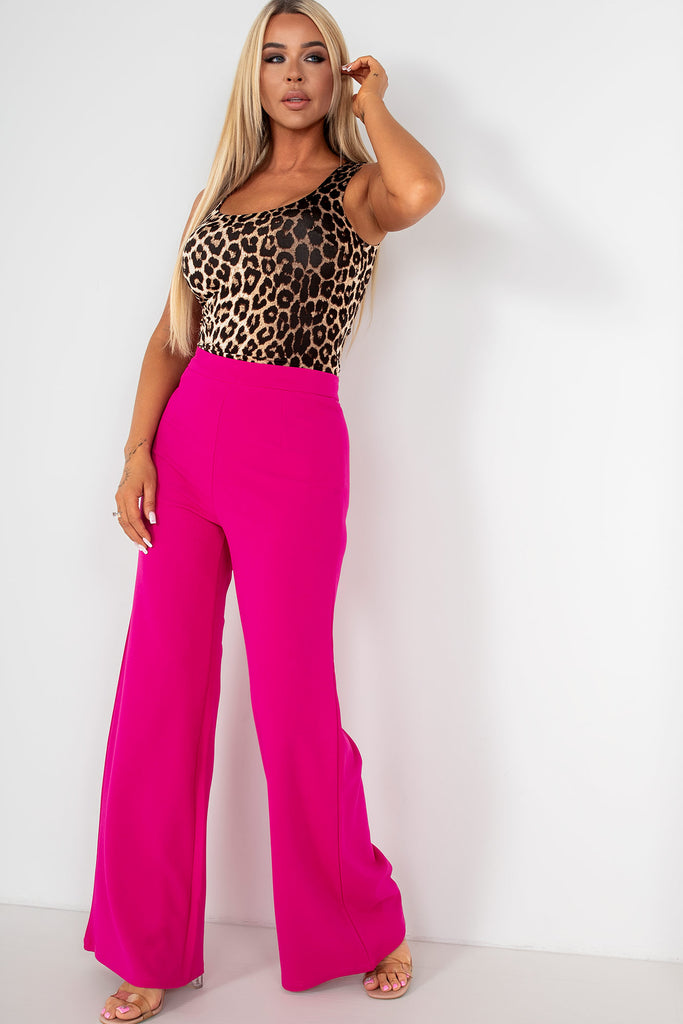 Oonagh Hot Pink Wide Leg Trousers