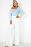 Oonagh White Wide Leg Trousers